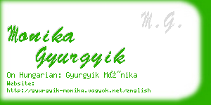 monika gyurgyik business card